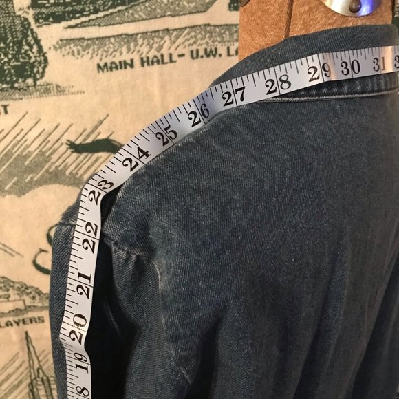 Med Cherokee Denim Oversized Blazer ♥ Deep Pockets - Picture 10 of 16